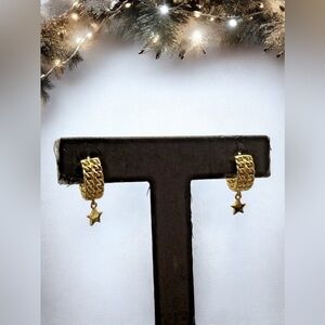 Earrings vermeil sterling silver 925 star